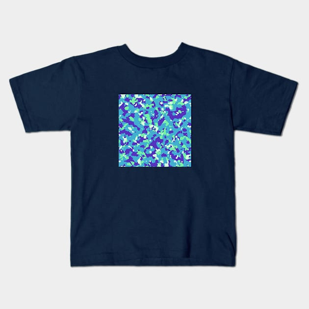 Bright cool colors organic pattern Kids T-Shirt by Bottums